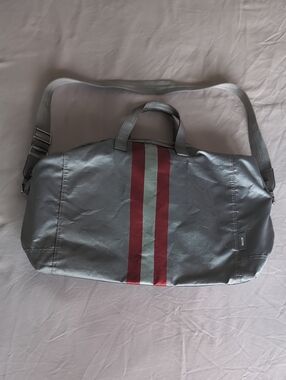 BALLY OF SWITZERLAND - Grey Weekender Bag Signature Red Stripe - Men - OSU
